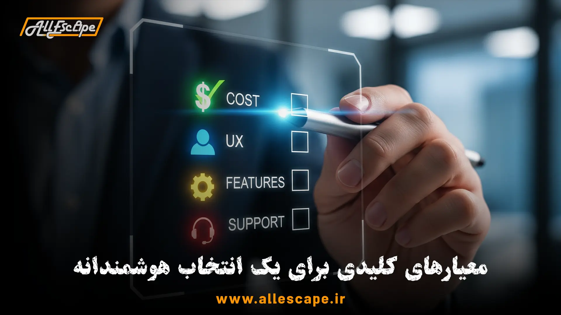 معیارهای کلیدی برای مقایسه و ارزیابی نرم‌افزارهای رزرو اتاق فرار شامل هزینه، امکانات و تجربه کاربری.