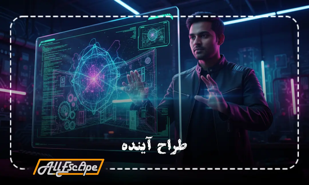 راهنمای عملی استفاده از هوش مصنوعی در اتاق فرار؛ یک طراح در حال استفاده از ابزارهای AI برای ساخت بازی.